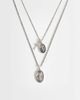 ASOS DESIGN ASOS DESIGN 2 pack st mary and cross multi pendant necklace in burnished silver - 1