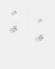 ASOS DESIGN ASOS DESIGN 2 pack stud earring set with crystal in silver - 1