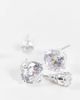 ASOS DESIGN ASOS DESIGN 2 pack stud earring set with crystal in silver - 3