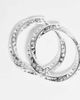 ASOS DESIGN ASOS DESIGN 2 pack textured hoop earrings in real silver plate - 4