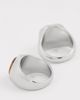 ASOS DESIGN ASOS DESIGN 2 pack tigers eye and black stone signet rings in silver tone - 3