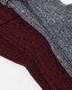 ASOS DESIGN ASOS DESIGN 2 pack wool boot ankle socks in burgundy and charcoal gray-Multi - 2