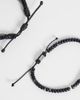ASOS DESIGN ASOS DESIGN 3-pack black beaded and puller rope chain bracelet in silver - 2