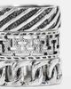 ASOS DESIGN ASOS DESIGN 3 pack band ring set with chain and greek wave in silver tone - 3