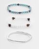ASOS DESIGN ASOS DESIGN 3 pack beaded and cuff bracelet in silver - 1