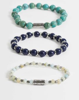 ASOS DESIGN ASOS DESIGN 3 pack beaded bracelet in multi