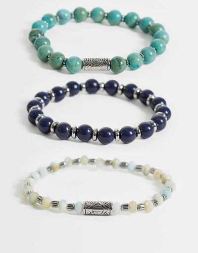 ASOS DESIGN ASOS DESIGN 3 pack beaded bracelet in multi