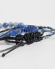 ASOS DESIGN ASOS DESIGN 3 pack blue beaded and faux leather braided bracelet in black - 3