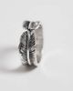 ASOS DESIGN ASOS DESIGN 3 pack engraved detail and feather ring in silver - 2