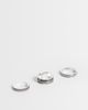 ASOS DESIGN ASOS DESIGN 3 pack engraved detail and feather ring in silver - 3