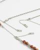 ASOS DESIGN ASOS DESIGN 3 pack faux tigers eye beaded rose pendant necklace in silver tone - 2