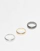 ASOS DESIGN ASOS DESIGN 3 pack hammered textured rings in multi - 1