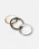 ASOS DESIGN ASOS DESIGN 3 pack hammered textured rings in multi - 2