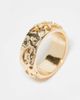 ASOS DESIGN ASOS DESIGN 3 pack molten hammered ring set in gold - 3