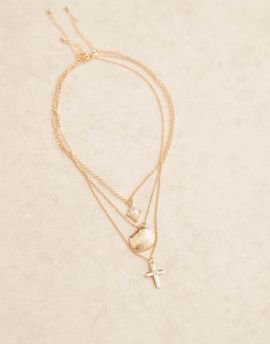 ASOS DESIGN ASOS DESIGN 3 pack necklace with multi pendants in gold