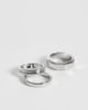 ASOS DESIGN ASOS DESIGN 3 pack octagon and bamboo texture ring in silver tone-Gold - 3