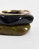 ASOS DESIGN ASOS DESIGN 3 pack of bangles in black and khaki resin and gold tone-MULTI - 3