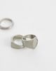 ASOS DESIGN ASOS DESIGN 3 pack oval signet rings in brushed silver - 2