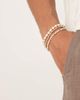 ASOS DESIGN ASOS DESIGN 3 pack pearl and metal bead bracelets in gold - 1