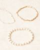 ASOS DESIGN ASOS DESIGN 3 pack pearl and metal bead bracelets in gold - 2