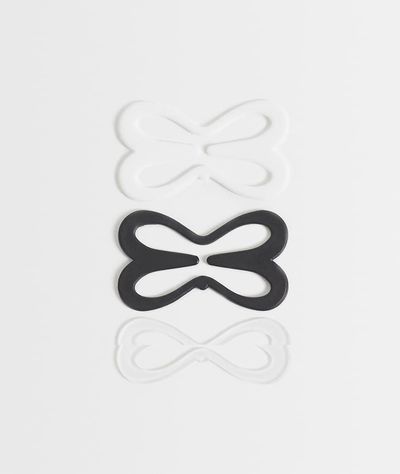 ASOS DESIGN ASOS DESIGN 3 pack racer back bra clips in white, black & clear-Multi