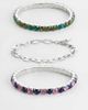 ASOS DESIGN ASOS DESIGN 3 pack square crystal and geometric link chain bracelet in silver - 1
