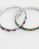 ASOS DESIGN ASOS DESIGN 3 pack square crystal and geometric link chain bracelet in silver - 2