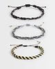 ASOS DESIGN ASOS DESIGN 3 pack twisted braided rope bracelet in multi - 1