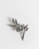 ASOS DESIGN ASOS DESIGN 3D rose and leaf brooch in burnished silver - 1