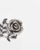 ASOS DESIGN ASOS DESIGN 3D rose brooch in burnished silver tone - 2