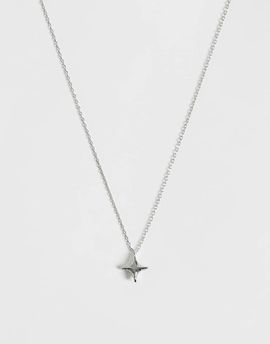 ASOS DESIGN ASOS DESIGN 3D star pendant necklace in silver