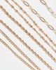 ASOS DESIGN ASOS DESIGN 4-pack fine chain anklets in gold - 3