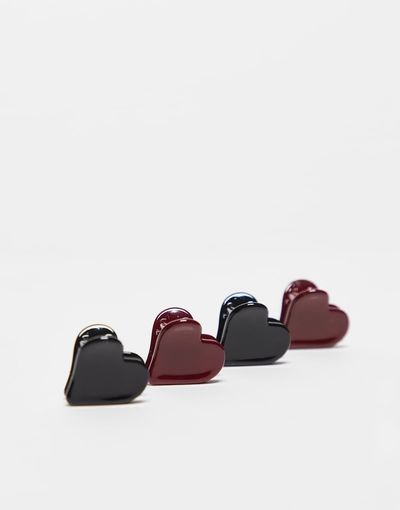 ASOS DESIGN ASOS DESIGN 4-pack hair claws with heart design in multi