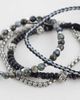 ASOS DESIGN ASOS DESIGN 4 pack beaded and chipping stone bracelet in multi-Black - 2