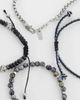 ASOS DESIGN ASOS DESIGN 4 pack beaded and chipping stone bracelet in multi-Black - 3
