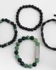 ASOS DESIGN ASOS DESIGN 4 pack beaded and rope bracelets in black and green-Blue - 2