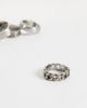 ASOS DESIGN ASOS DESIGN 4 pack chain and engraved row ring in silver - 3