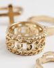 ASOS DESIGN ASOS DESIGN 4 pack cross and chain signet rings in gold tone and silver tone - 2