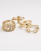 ASOS DESIGN ASOS DESIGN 4 pack cross and chain signet rings in gold tone and silver tone - 3