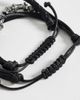 ASOS DESIGN ASOS DESIGN 4 pack faceted bead and fabric bracelet in black - 2