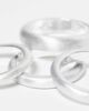 ASOS DESIGN ASOS DESIGN 4 pack plain band rings in worn silver tone - 2
