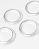 ASOS DESIGN ASOS DESIGN 4 pack plain band rings in worn silver tone - 3