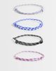 ASOS DESIGN ASOS DESIGN 4 pack rope puller bracelet in multi - 1
