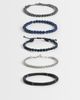 ASOS DESIGN ASOS DESIGN 5 pack beaded chain and cord bracelet in black - 1