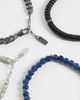 ASOS DESIGN ASOS DESIGN 5 pack beaded chain and cord bracelet in black - 3