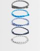 ASOS DESIGN ASOS DESIGN 5 pack cord and rope bracelets in blue-Black - 1