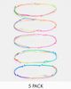 ASOS DESIGN ASOS DESIGN 5 pack cord bracelet set in multicolor and pearl beads - 1