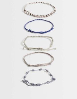 ASOS DESIGN ASOS DESIGN 5 pack rope puller bracelet in multi