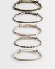 ASOS DESIGN ASOS DESIGN 5 pack rope puller bracelets in multi-Neutral - 1