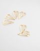 ASOS DESIGN ASOS DESIGN 6-pack heart shaped silver snap clips in gold - 2